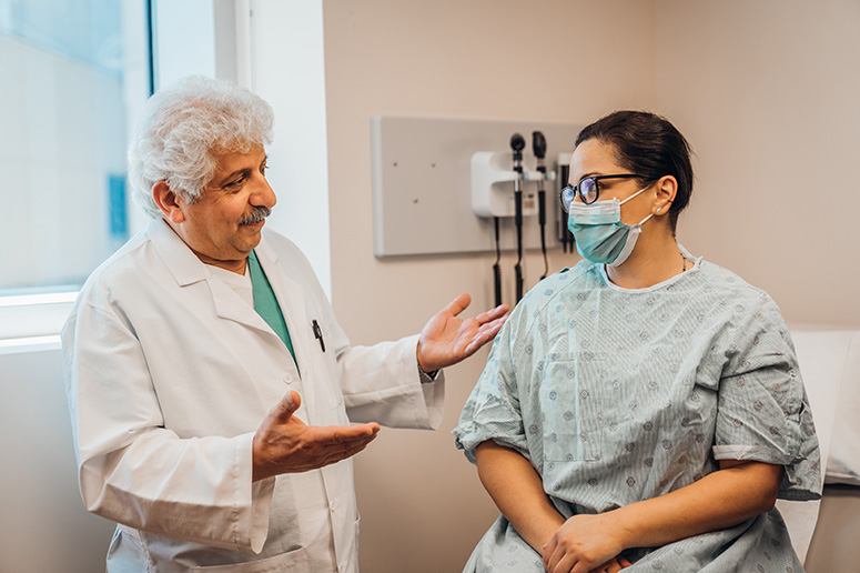 Ghasemian meets with patient